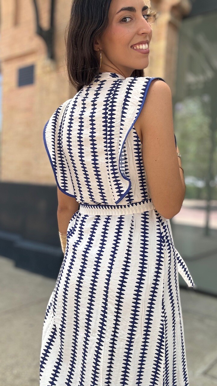 Vestido Camisero Nerea Azul - Imagen 3