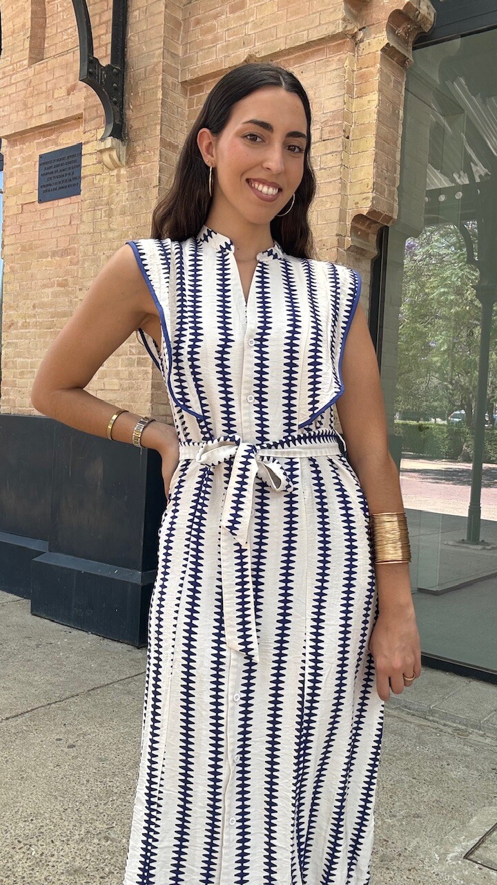 Vestido Camisero Nerea Azul - Imagen 4