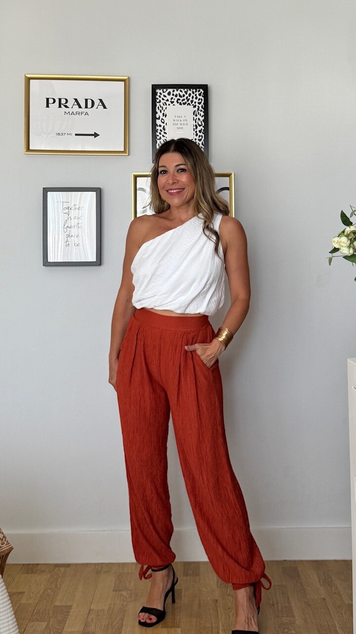 Pantalón Bombacho Bambula Terracota - Imagen 3