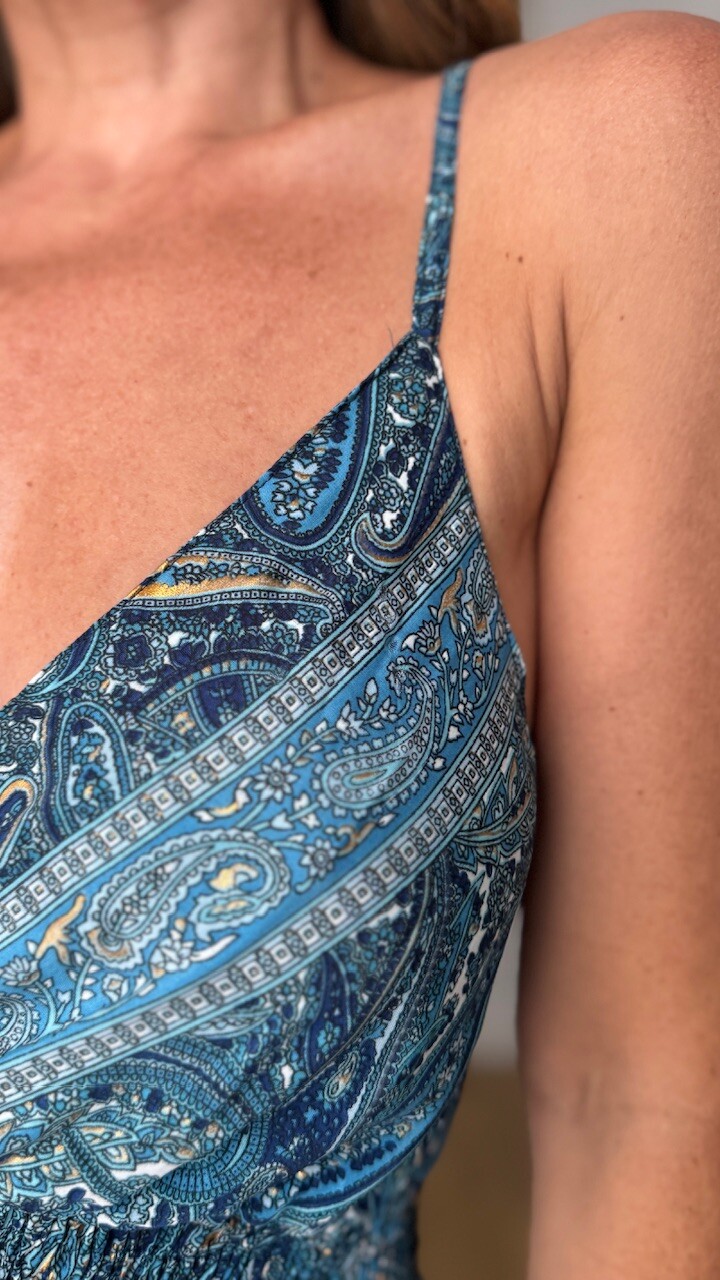 Vestidos Seda Azul Marino - Imagen 4