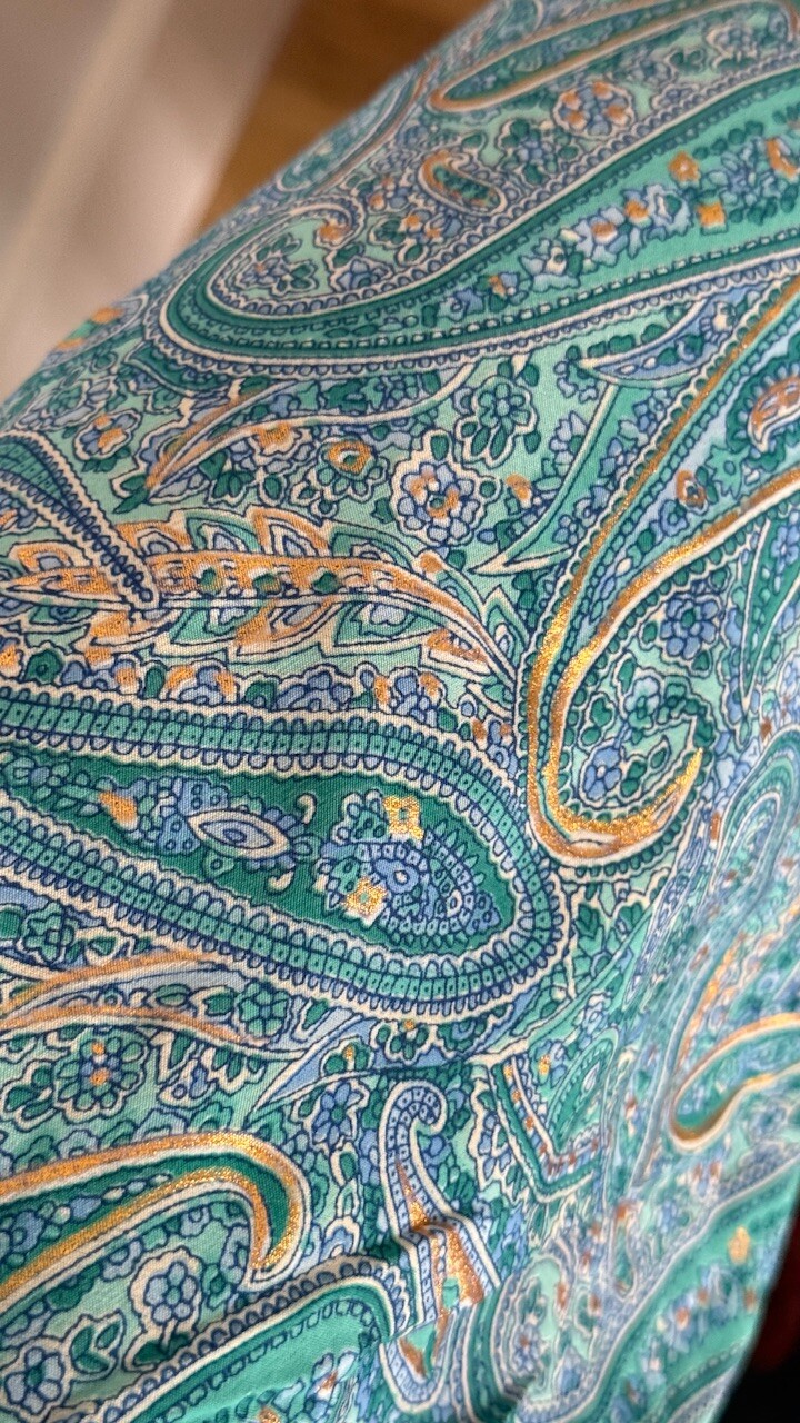 Pantalón Seda Caños Turquesa - Imagen 5