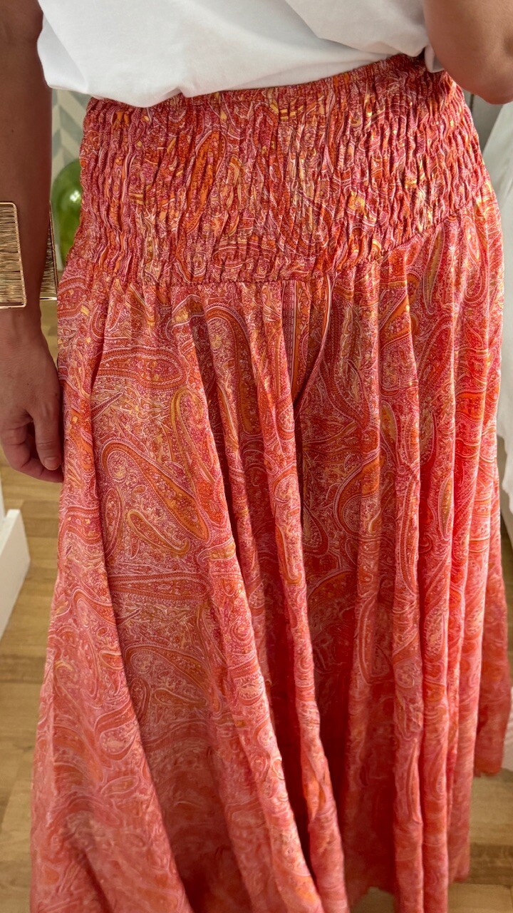 Pantalón Seda Caños Coral - Imagen 7