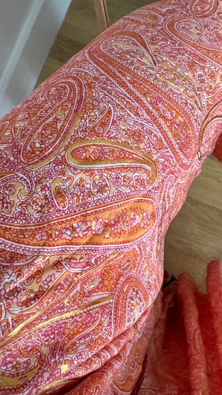 Pantalón Seda Caños Coral - Imagen 6