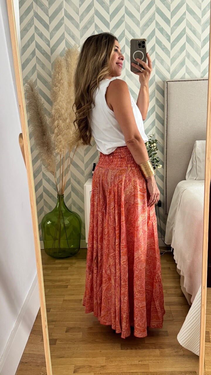 Pantalón Seda Caños Coral - Imagen 8