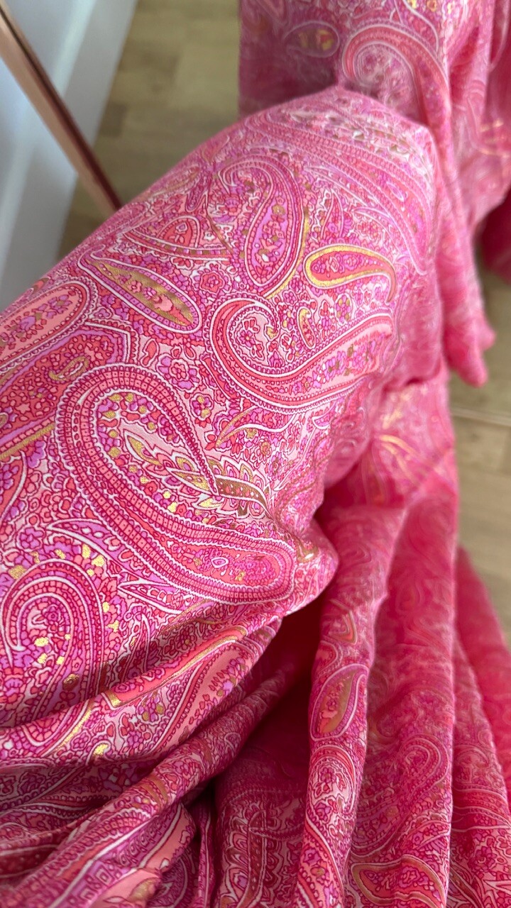 Pantalón Seda Caños Rosa - Imagen 8