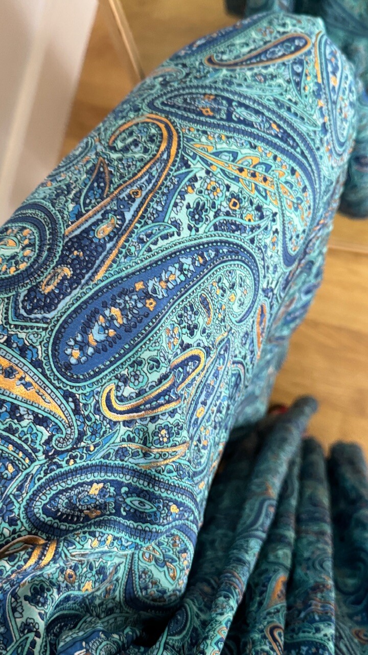 Pantalón Seda Caños Azul Marino - Imagen 4