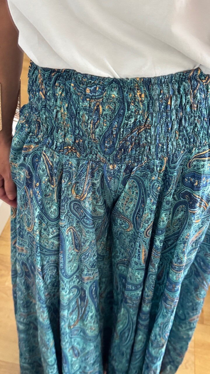Pantalón Seda Caños Azul Marino - Imagen 7