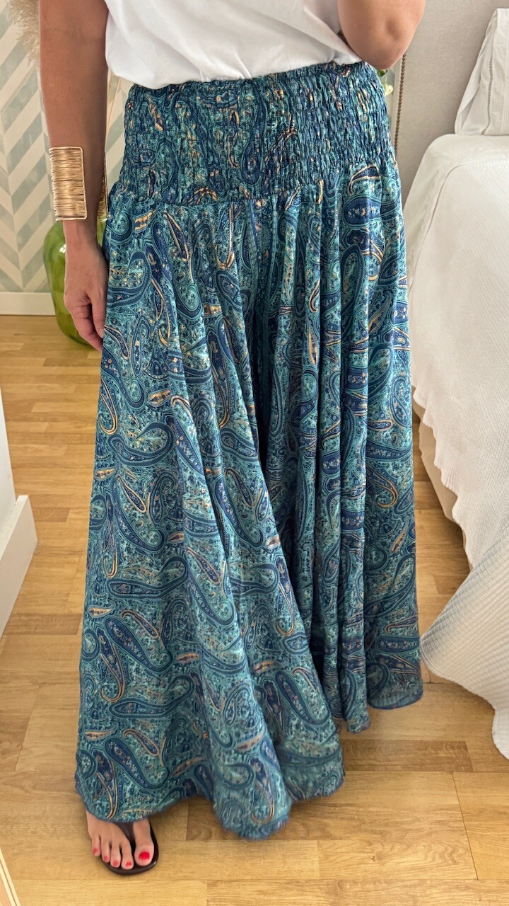 Pantalón Seda Caños Azul Marino - Imagen 6
