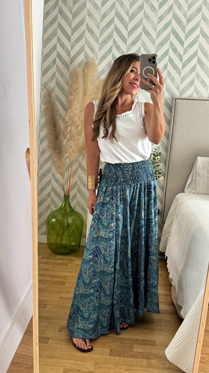 Pantalón Seda Caños Azul Marino - Imagen 8