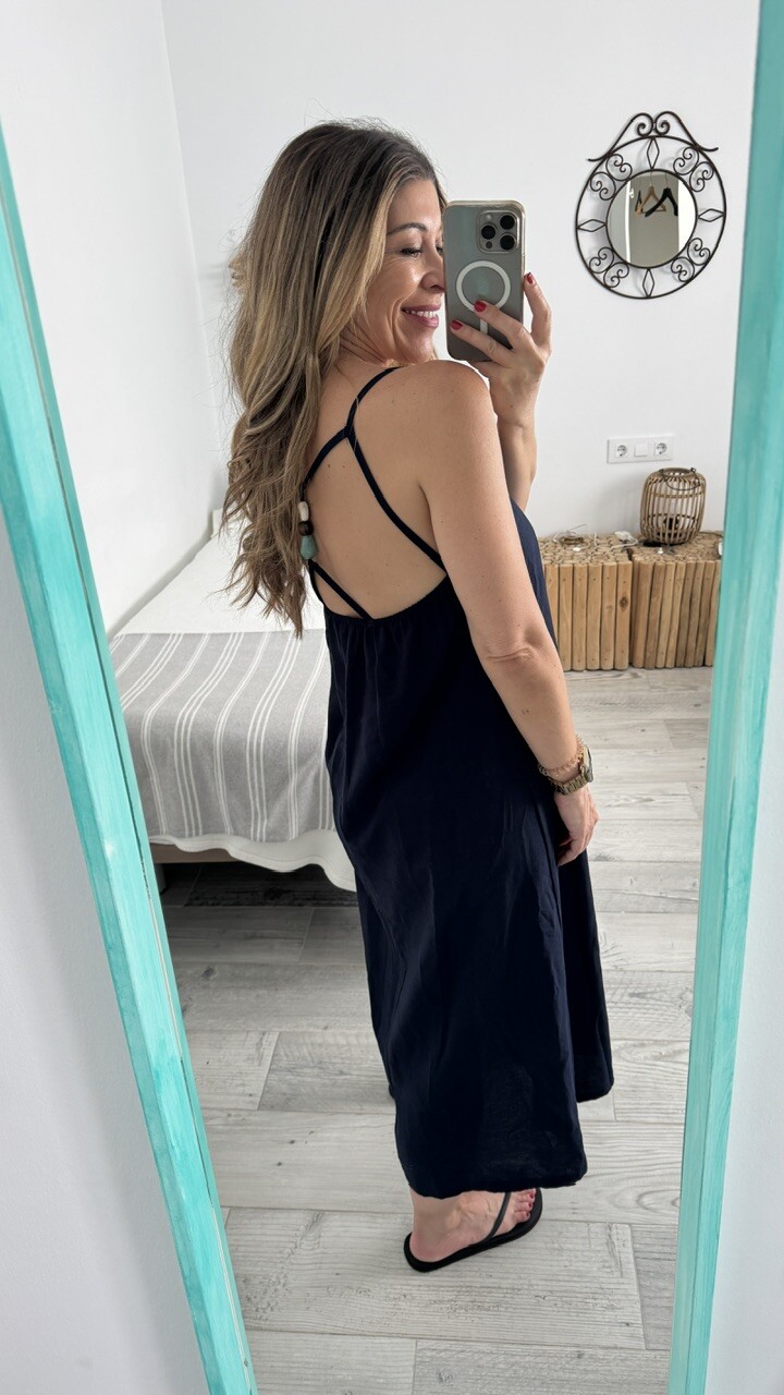 Vestido Detalle Espalda Azul Marino - Imagen 10