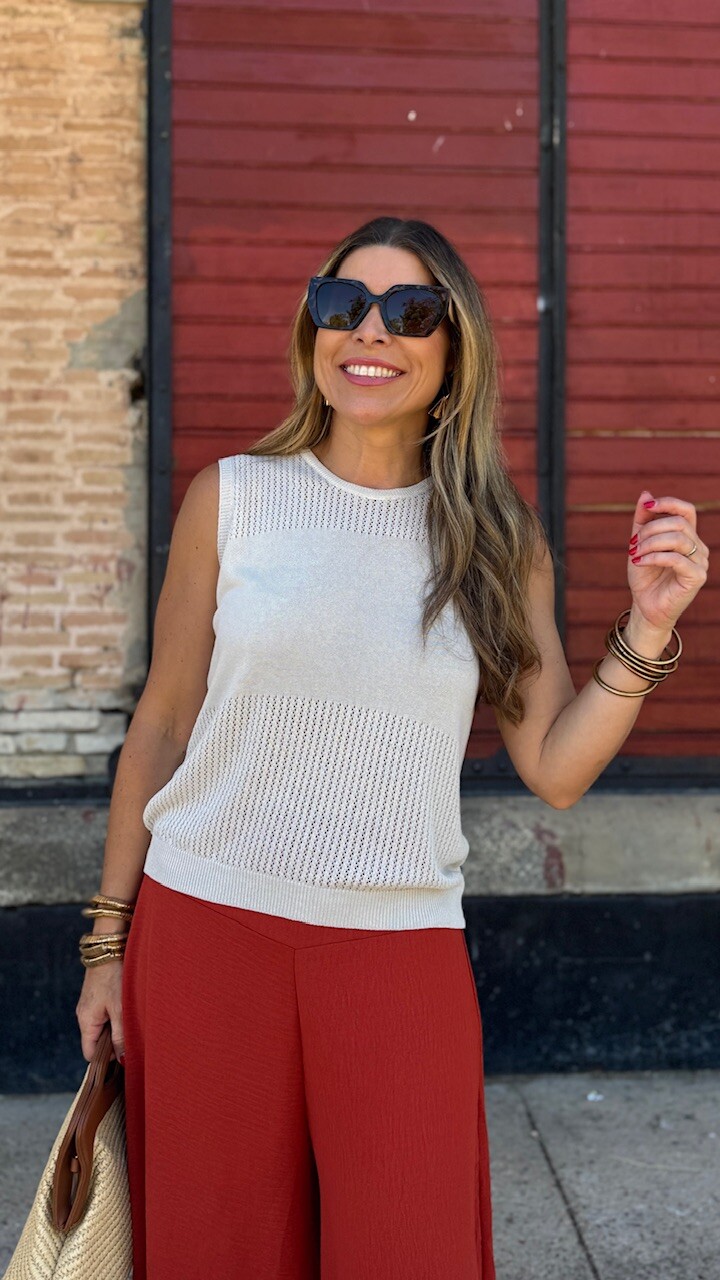 Top hilo Nerea Beige - Imagen 9