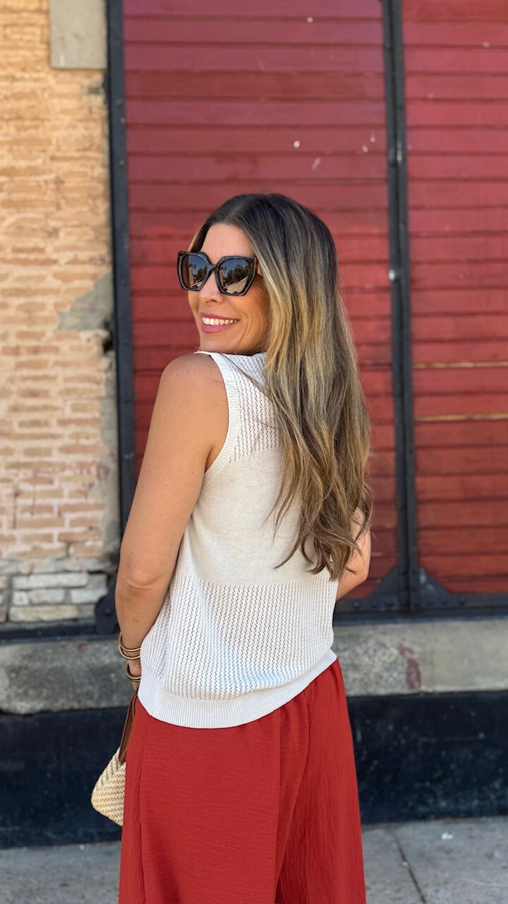 Top hilo Nerea Beige - Imagen 3
