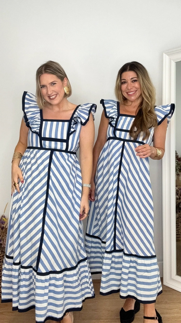 Vestido Lora Rayas Azul