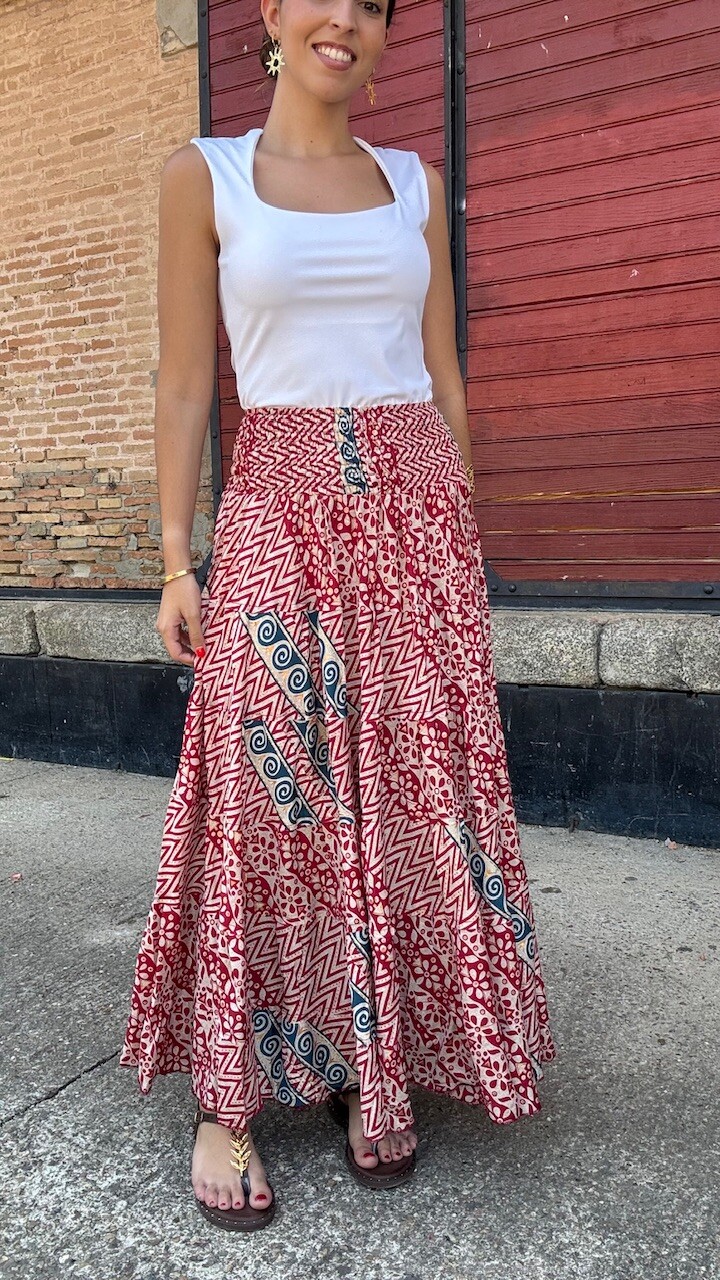 Falda Tetuán Rojo
