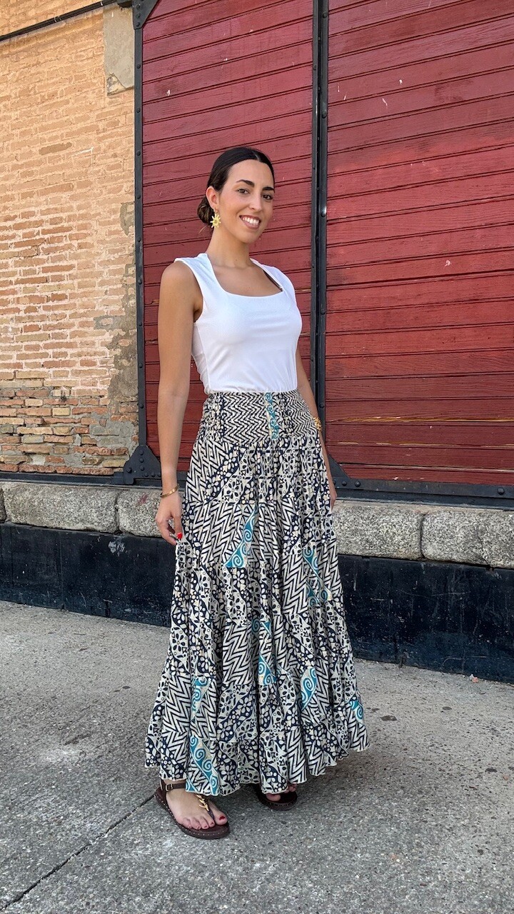 Falda Tetuán Azul Petróleo - Imagen 7