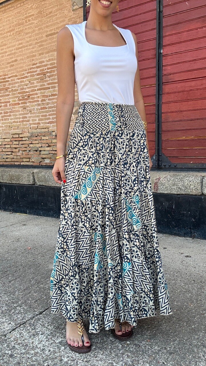 Falda Tetuán Azul Petróleo - Imagen 6