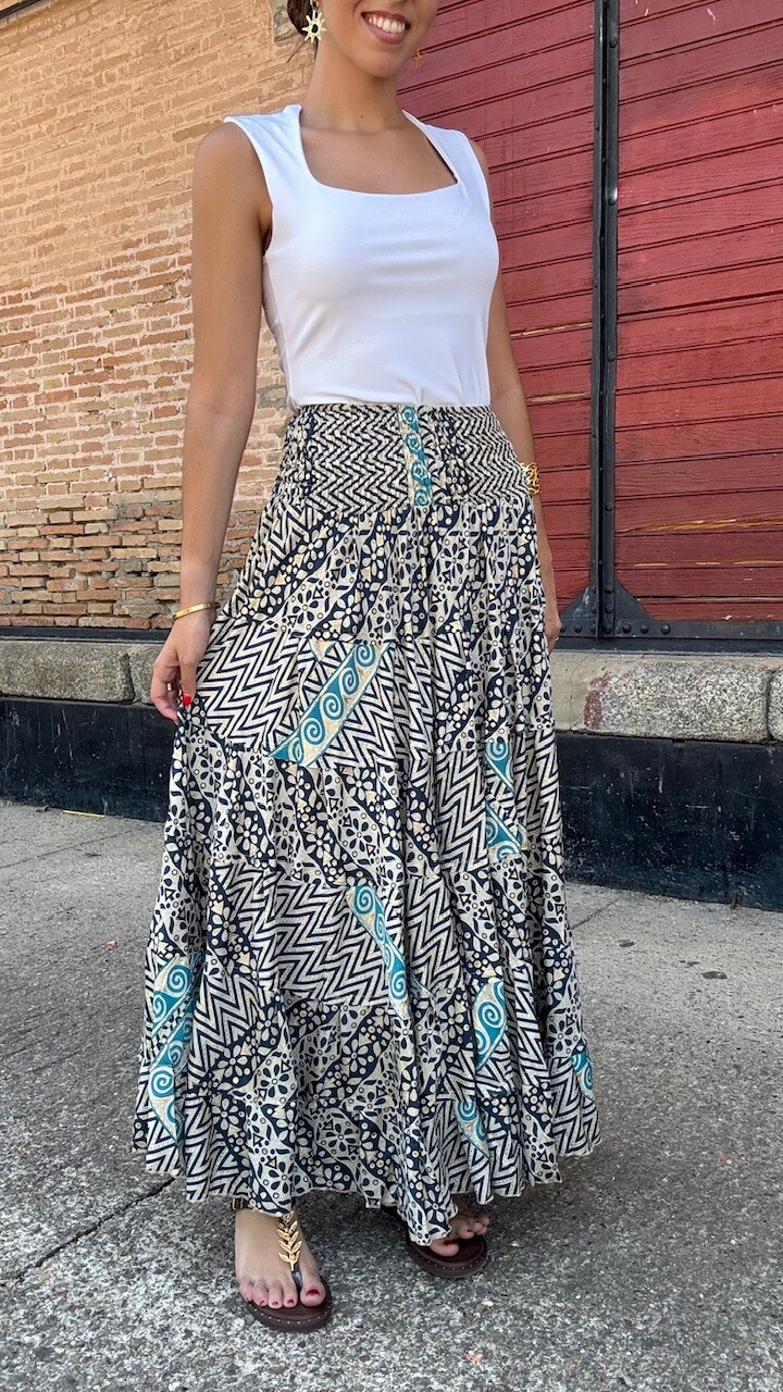 Falda Tetuán Azul Petróleo - Imagen 2