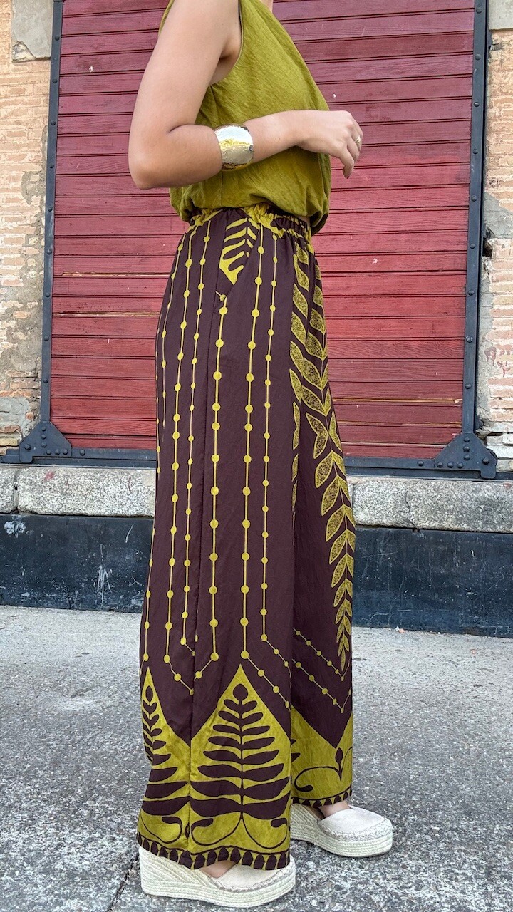 Pantalón Yucatán Estampado Marrón - Imagen 7