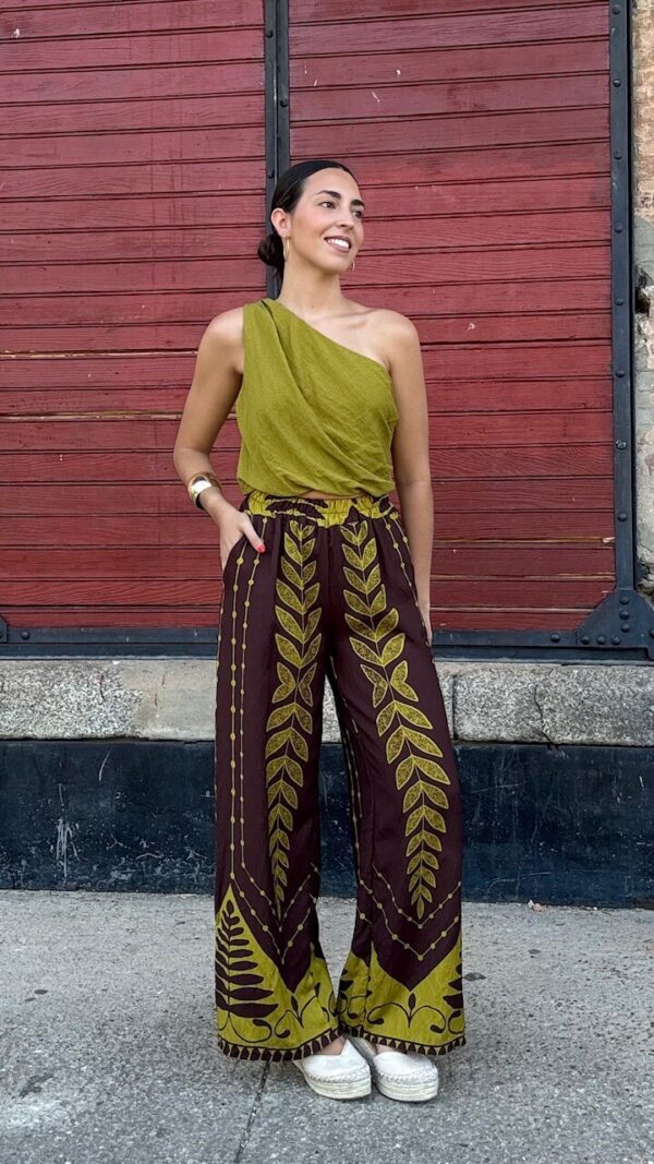 Pantalón Yucatán Estampado Marrón