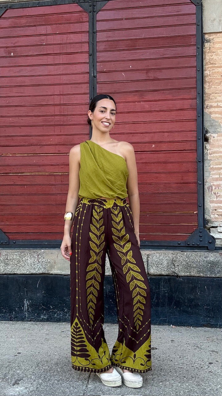 Pantalón Yucatán Estampado Marrón - Imagen 5