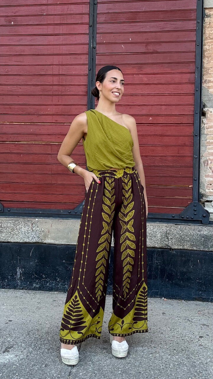 Pantalón Yucatán Estampado Marrón - Imagen 6