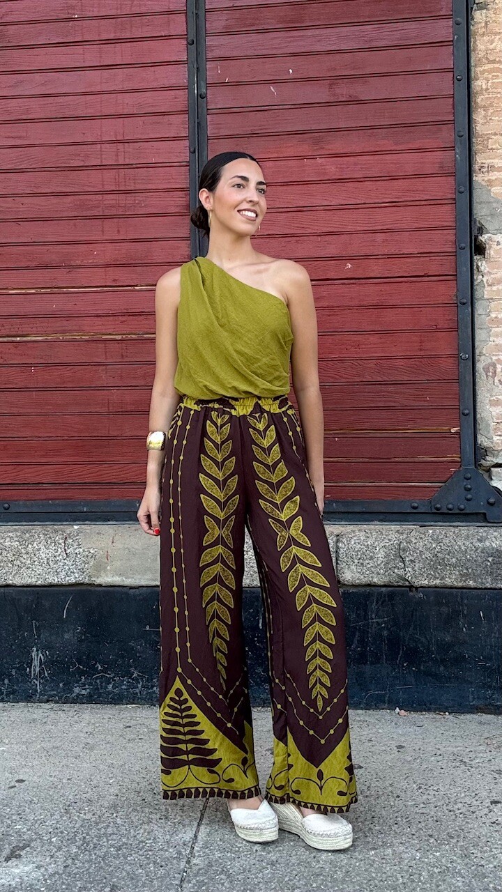 Pantalón Yucatán Estampado Marrón - Imagen 4