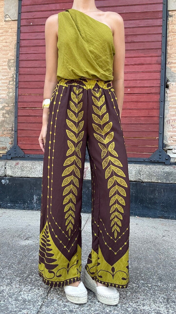 Pantalón Yucatán Estampado Marrón - Imagen 8