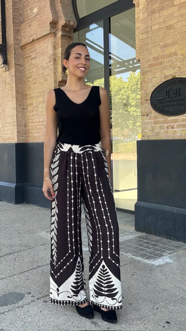 Pantalón Yucatán Estampado Negro