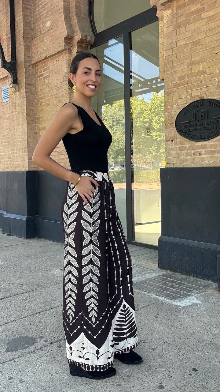 Pantalón Yucatán Estampado Negro - Imagen 5