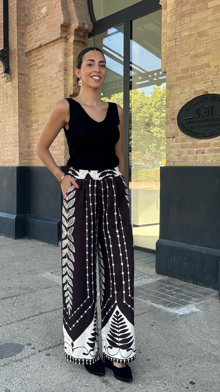 Pantalón Yucatán Estampado Negro - Imagen 7