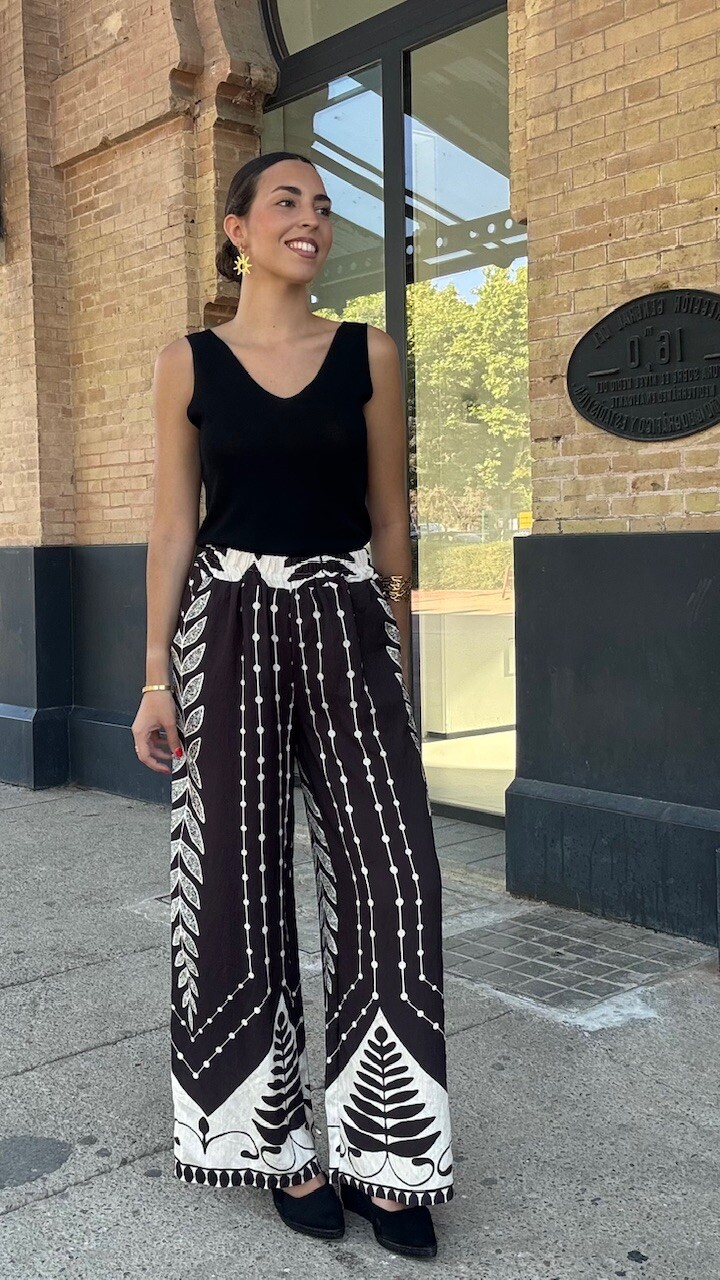 Pantalón Yucatán Estampado Negro - Imagen 4