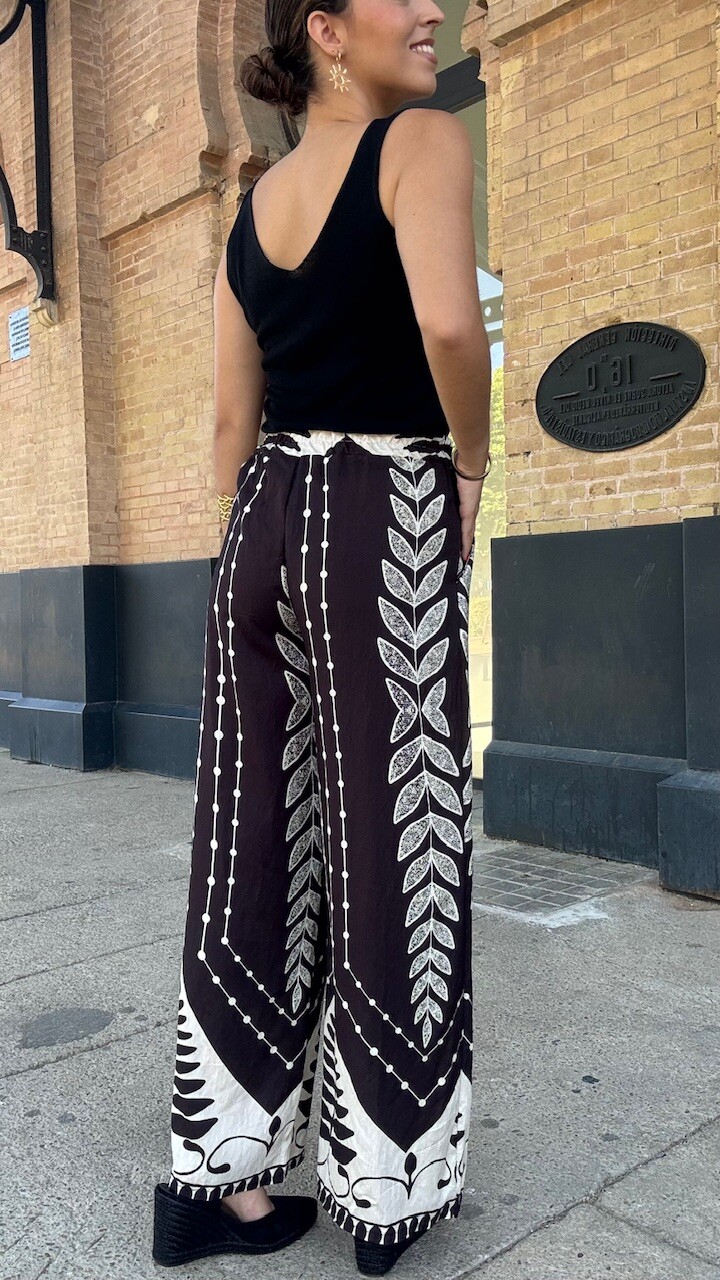 Pantalón Yucatán Estampado Negro - Imagen 6