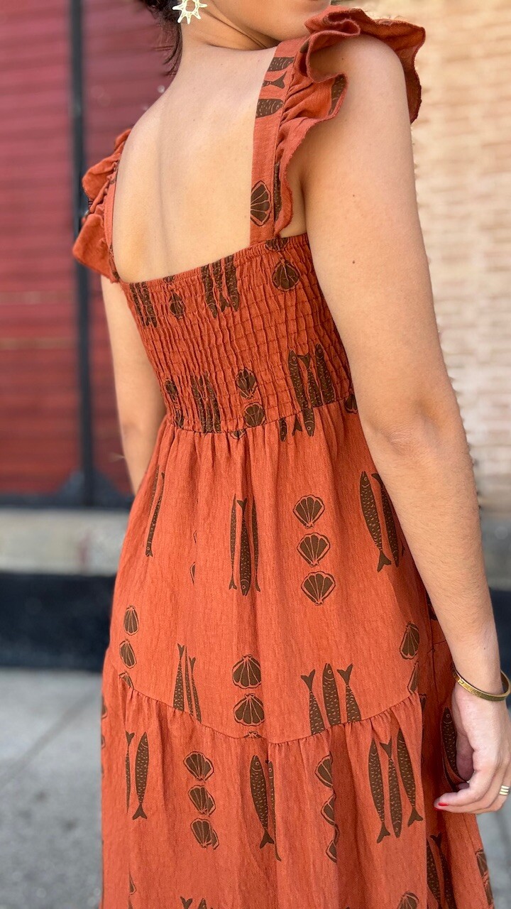 Vestido Espinas Teja - Imagen 3