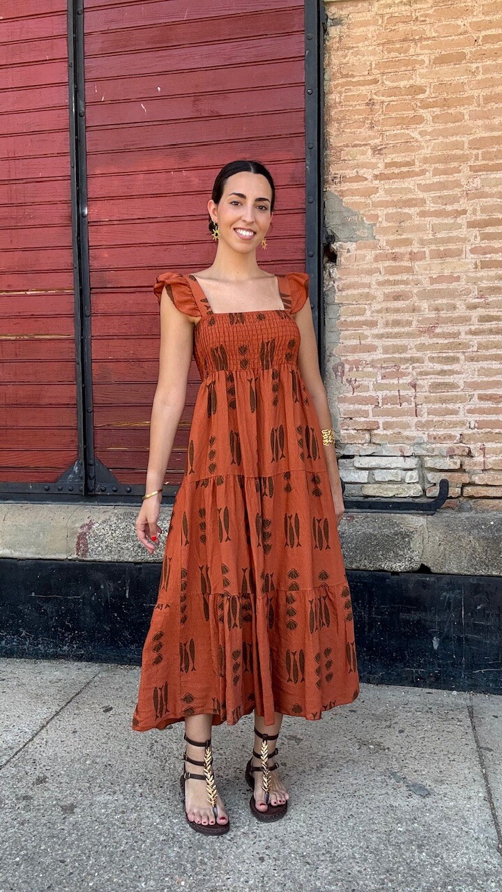 Vestido Espinas Teja - Imagen 4