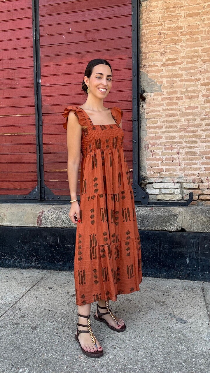 Vestido Espinas Teja - Imagen 7