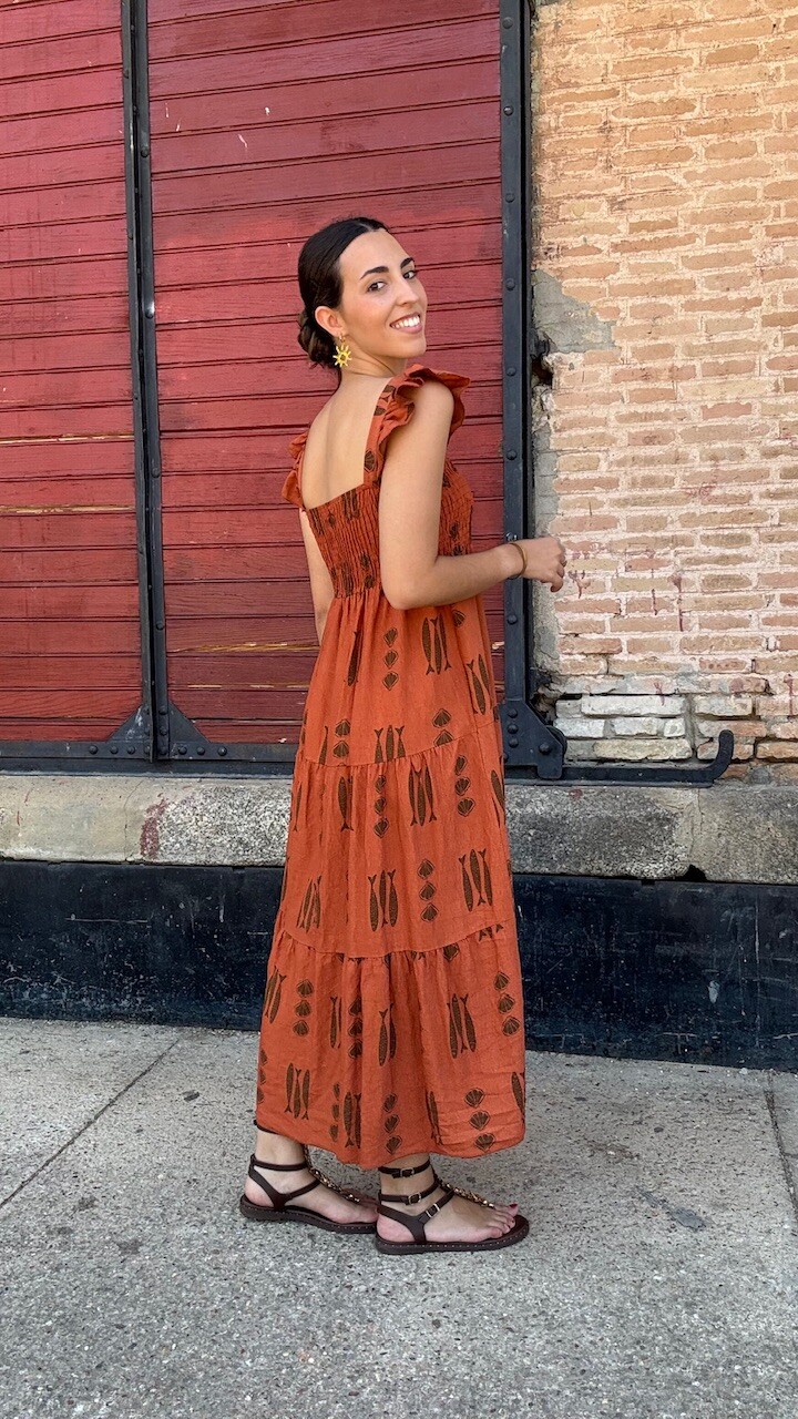 Vestido Espinas Teja - Imagen 5