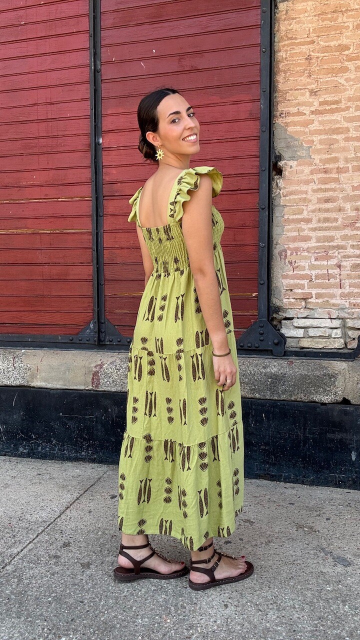 Vestido Espinas Verde Pistacho - Imagen 3
