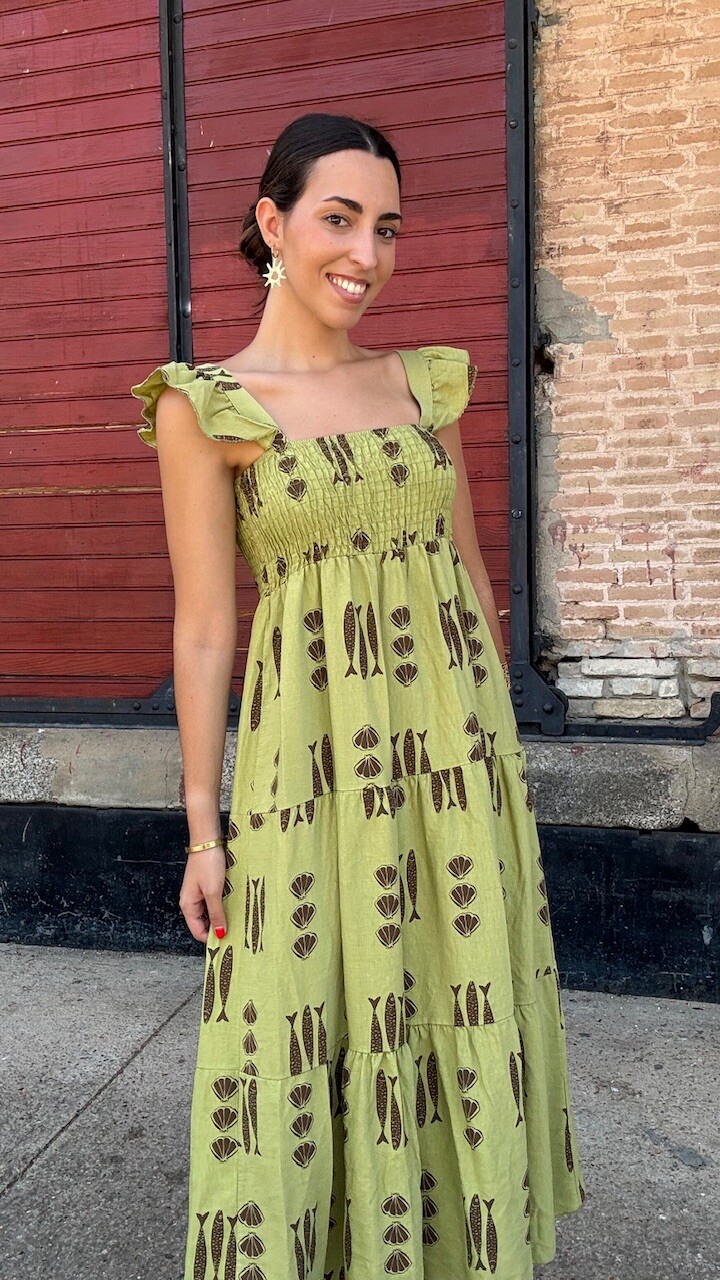 Vestido Espinas Verde Pistacho - Imagen 7