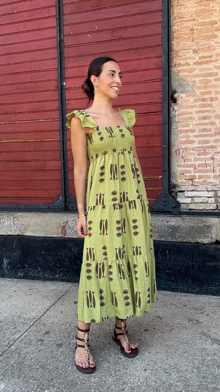 Vestido Espinas Verde Pistacho - Imagen 4
