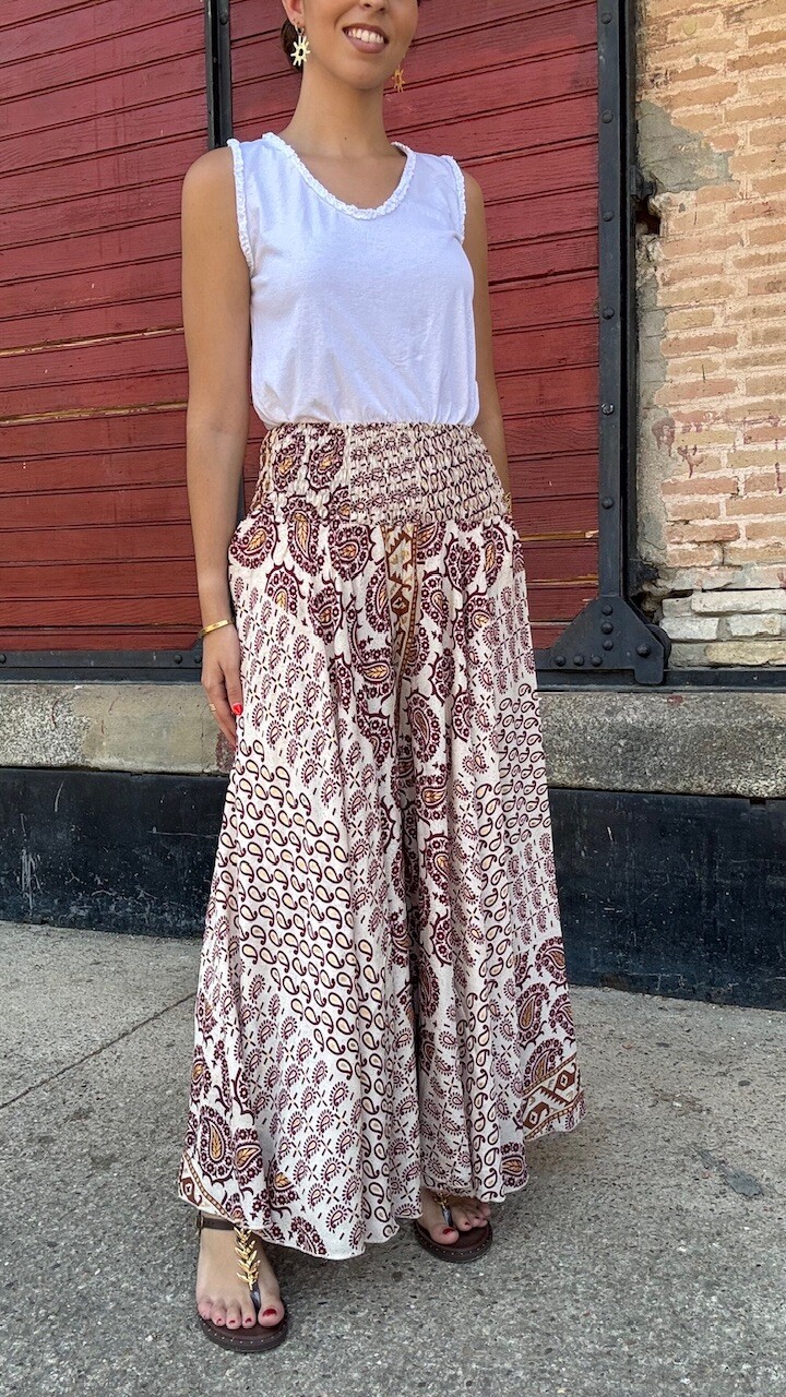 Pantalón Mariposa Tánger Burdeos