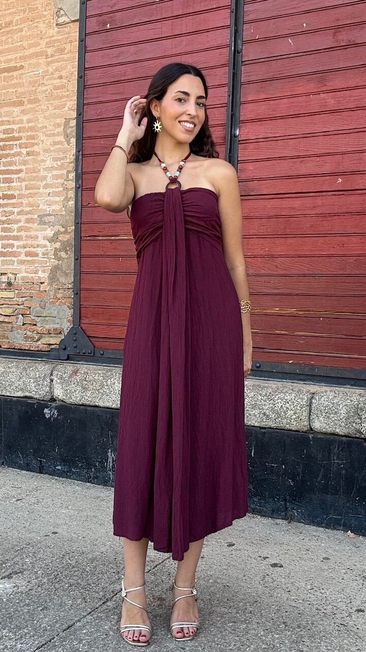 Vestido Francesca Burdeos - Imagen 6