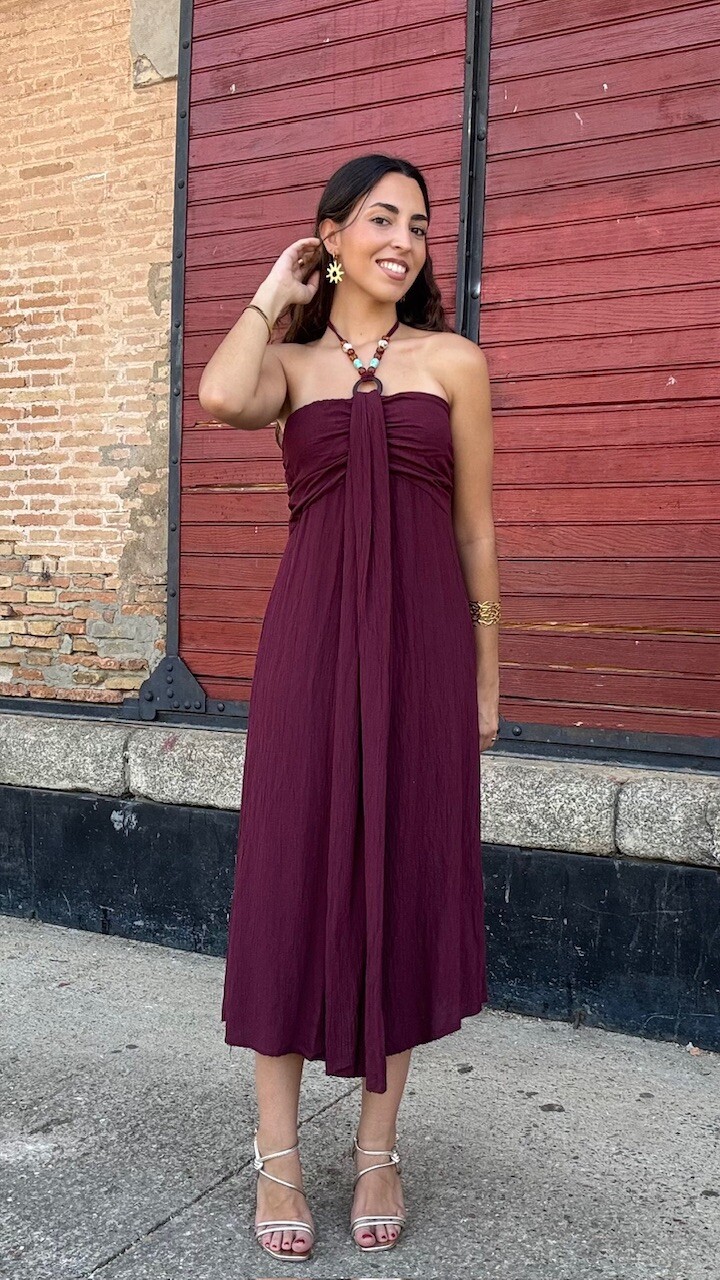 Vestido Francesca Burdeos - Imagen 7