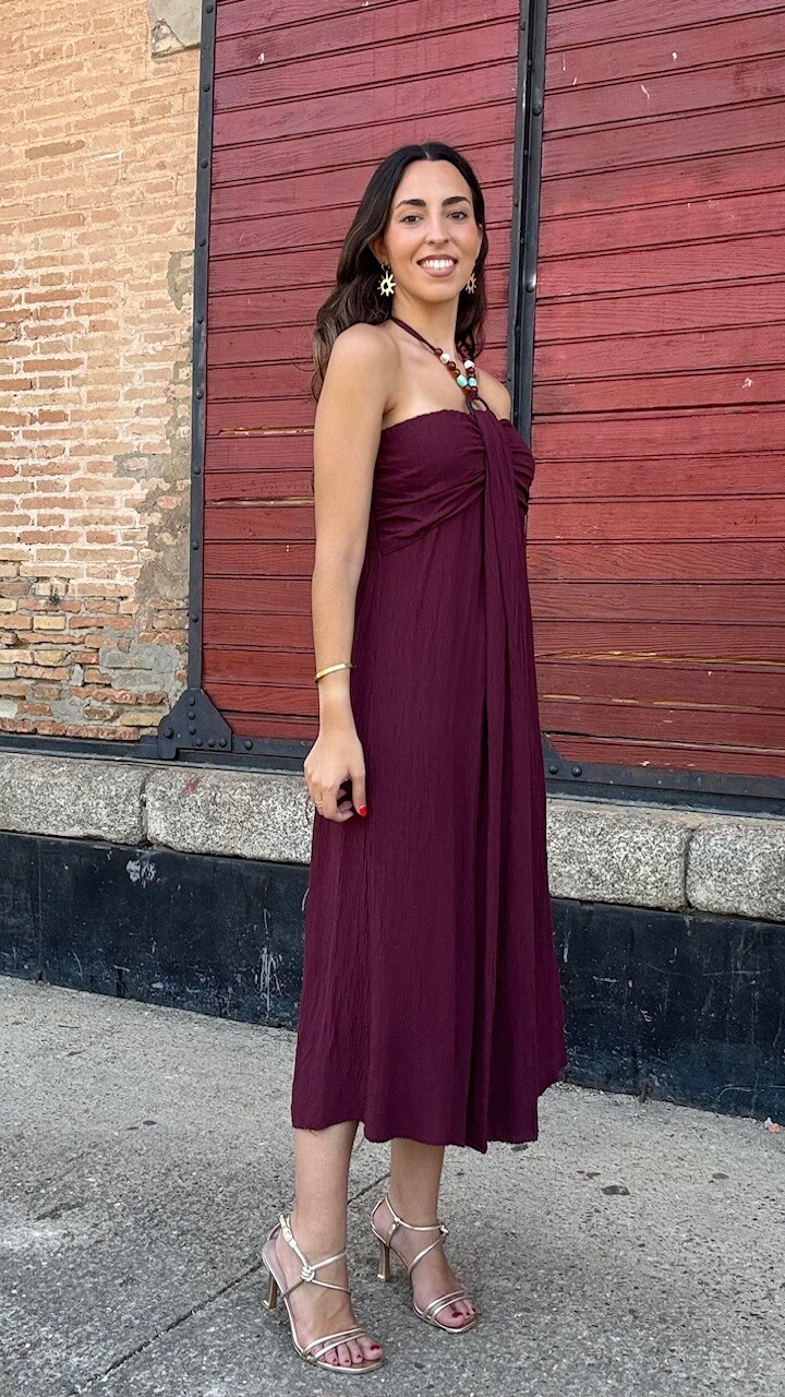 Vestido Francesca Burdeos - Imagen 8