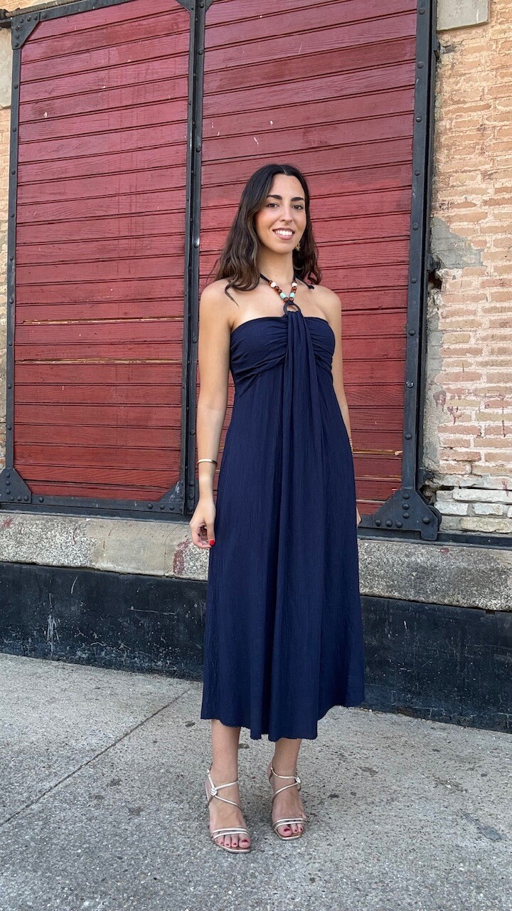Vestido Francesca Azul Marino - Imagen 4