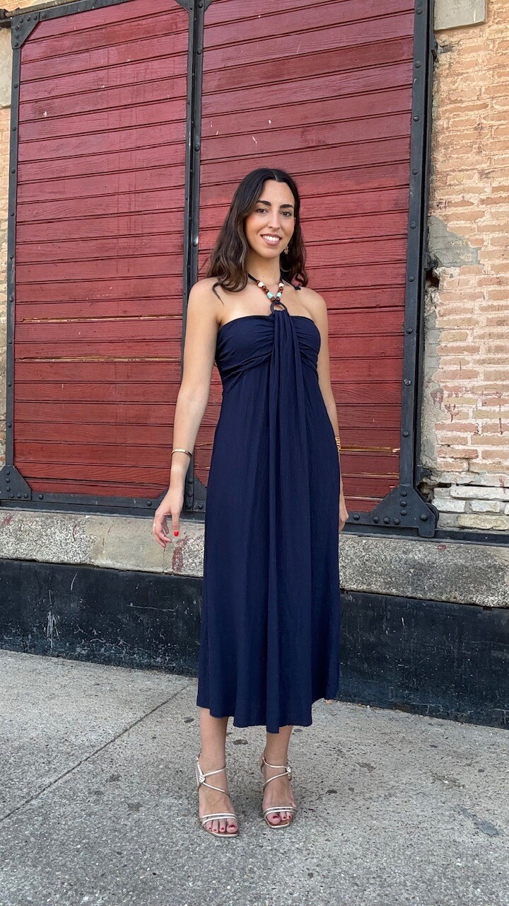 Vestido Francesca Azul Marino - Imagen 5