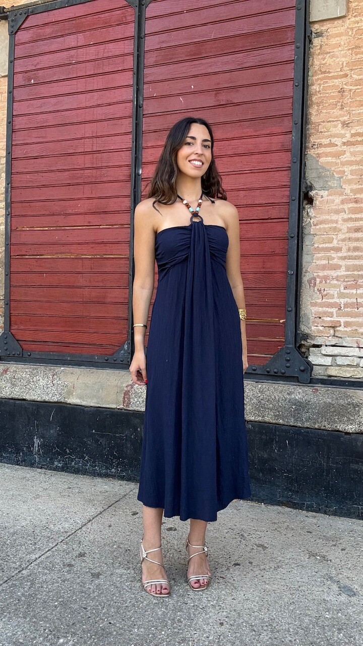 Vestido Francesca Azul Marino - Imagen 6