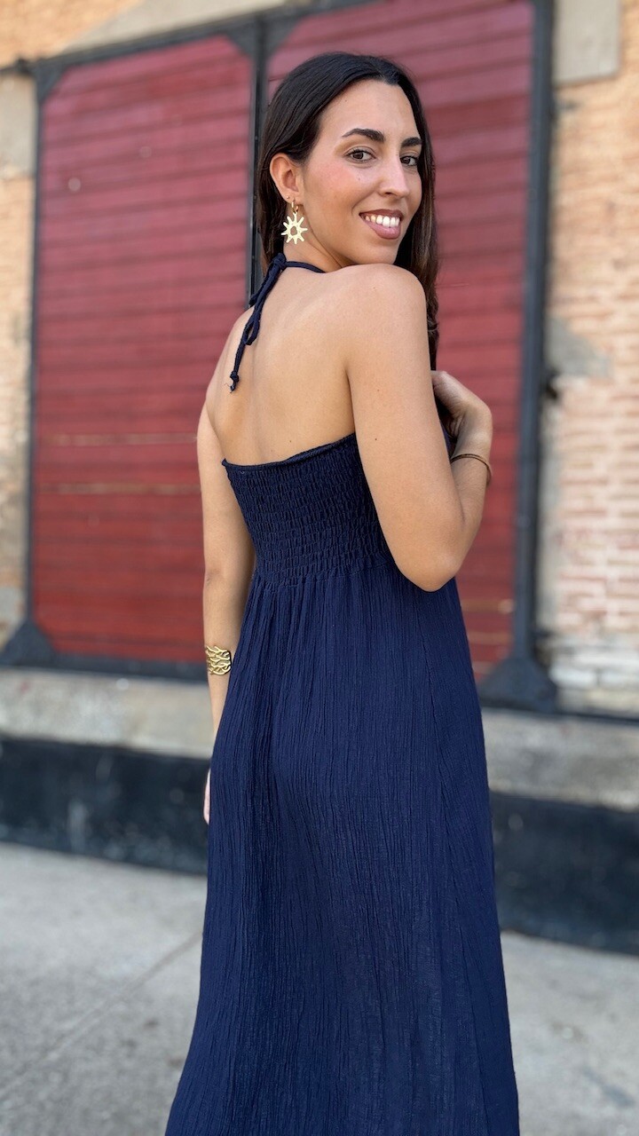 Vestido Francesca Azul Marino - Imagen 7