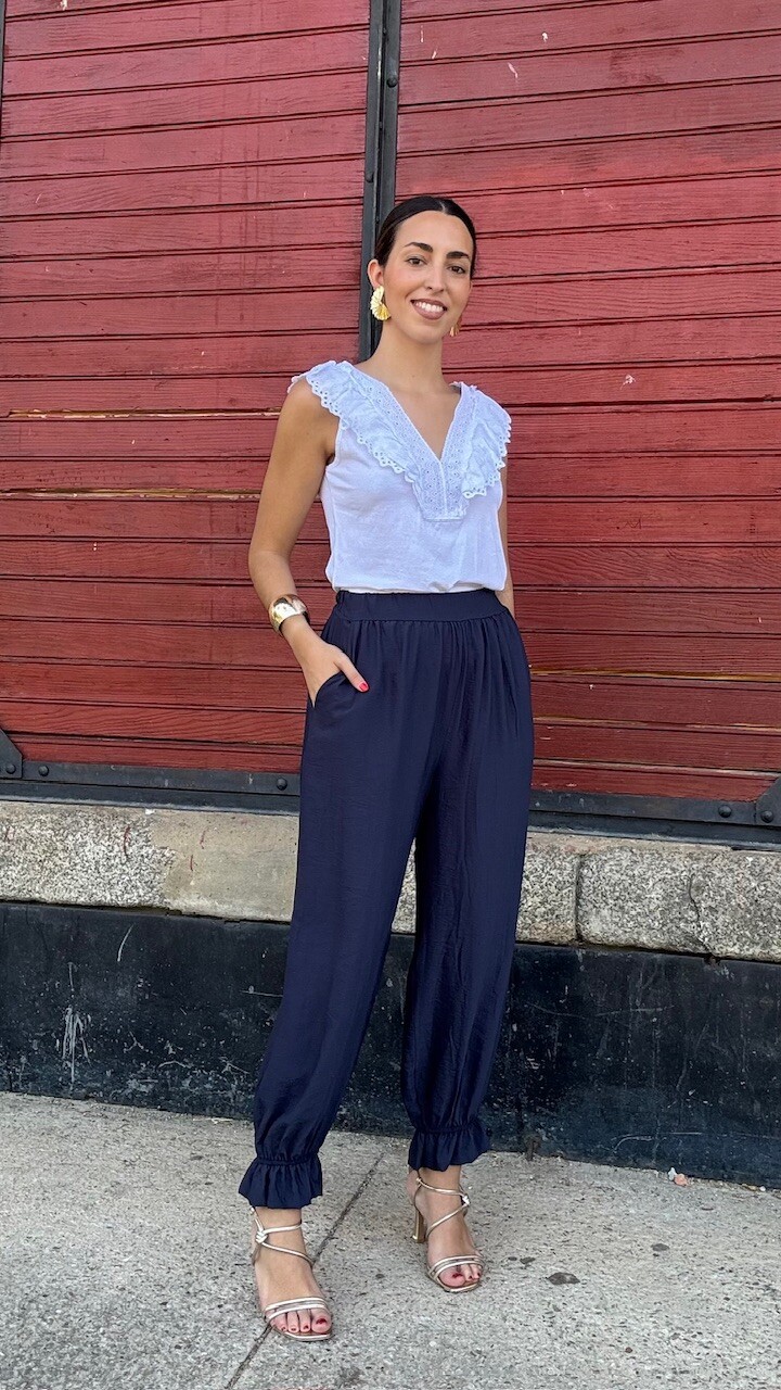 Pantalón bombacho Silvana Azul Marino - Imagen 2