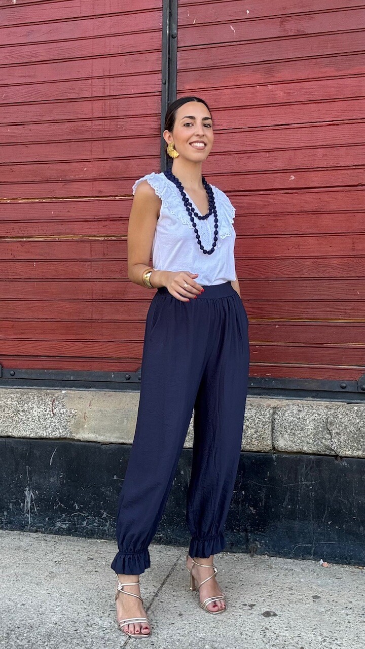 Pantalón bombacho Silvana Azul Marino - Imagen 4