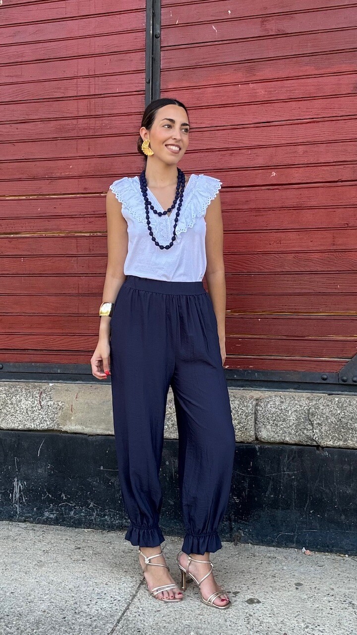Pantalón bombacho Silvana Azul Marino - Imagen 7